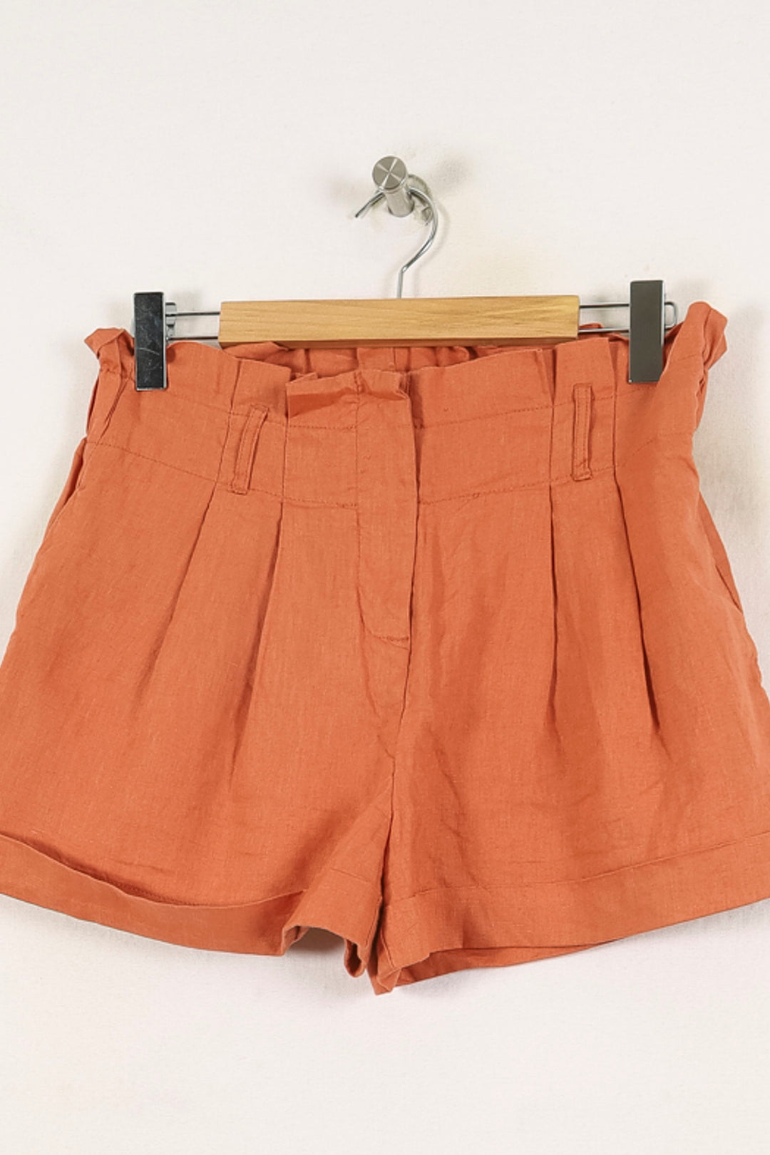Short Taille Haute Orange - Taille M/38 de la marque Galeries Lafayette | PARAD70007 - Vendu par Paradigme - Image 2