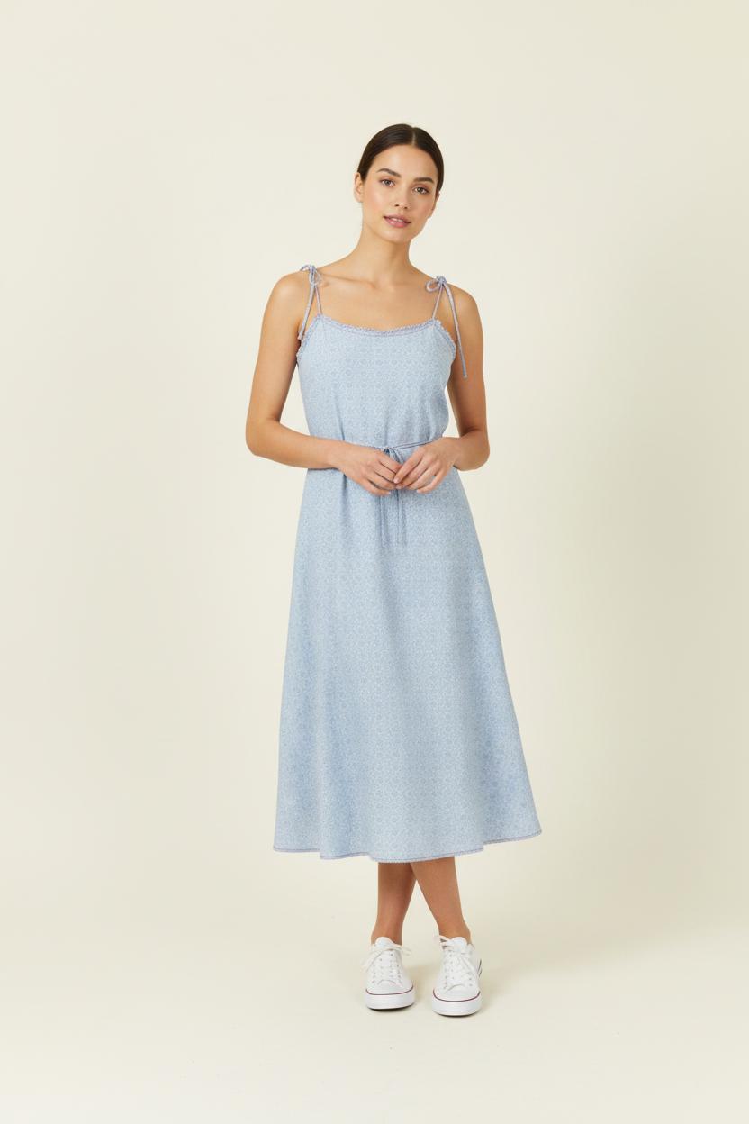 Robe Longue Bleue - Taille M/38 de la marque Ines de la Fressange Paris | PARAD7001 - Vendu par Paradigme - Image 1
