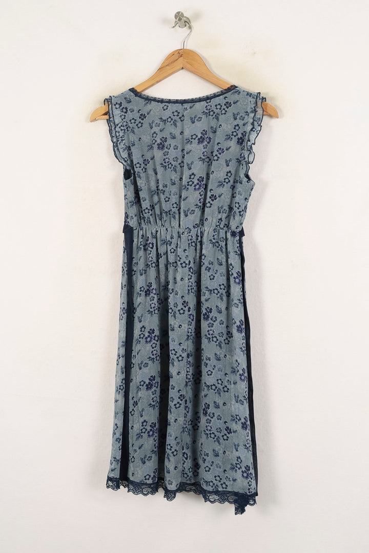Robe Fleurie Bleue - Taille S/36 de la marque La Fée Maraboutée | PARAD70011 - Vendu par Paradigme - Image 4