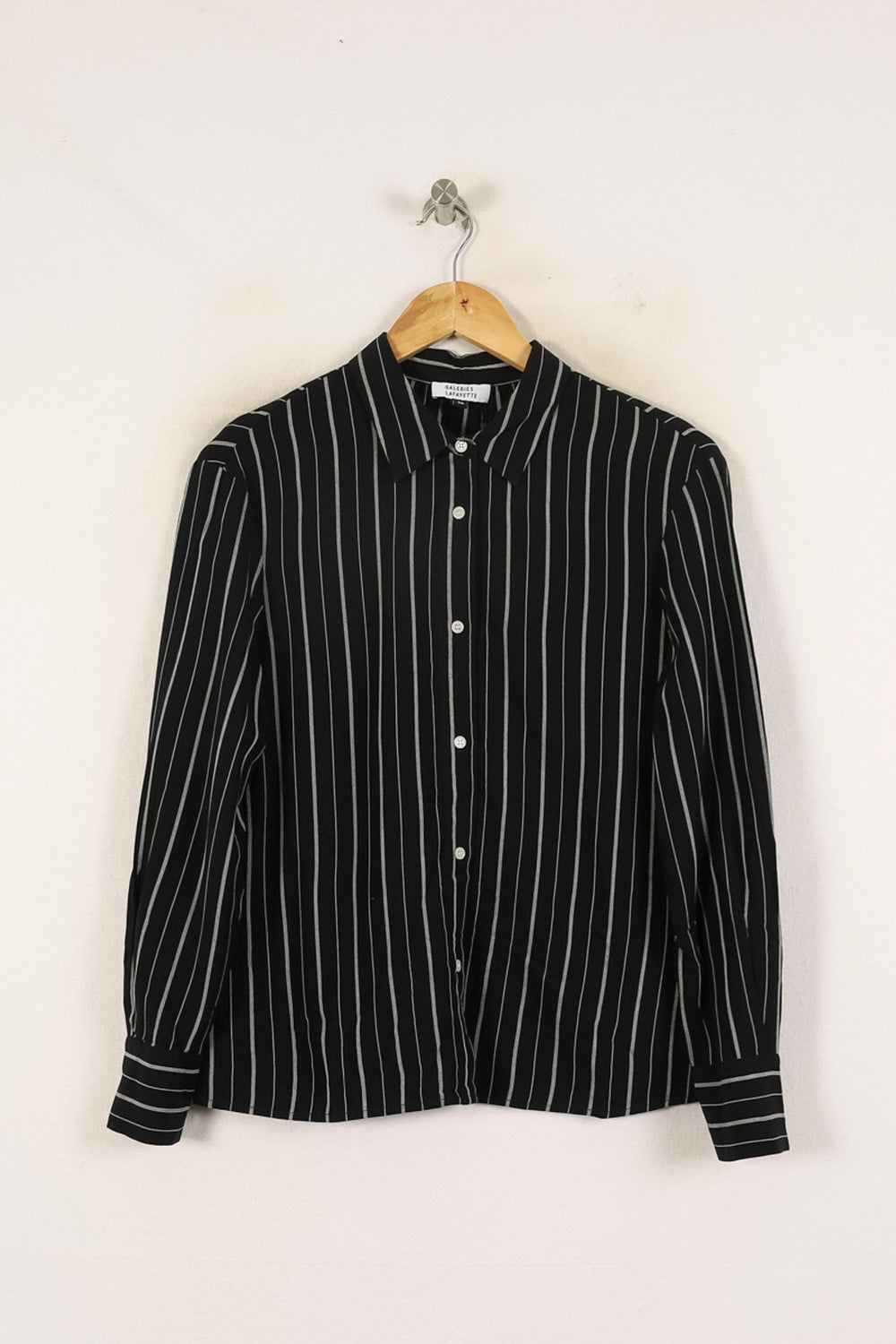 Chemise noire et blanche - Taille S/36 de la marque Galeries Lafayette | PARAD70017 - Vendu par Paradigme - Image 2