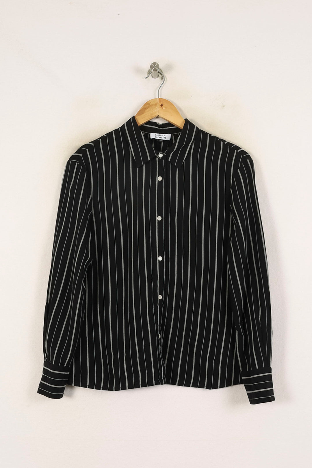 Chemise noire et blanche - Taille S/36 de la marque Galeries Lafayette | PARAD70017 - Vendu par Paradigme - Image 2