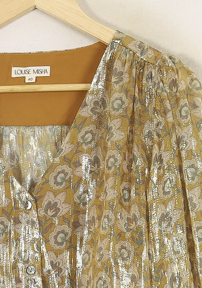 Blouse Or et Argent - Taille L/40 de la marque Louise Misha | PARAD70022 - Vendu par Paradigme - Image 3
