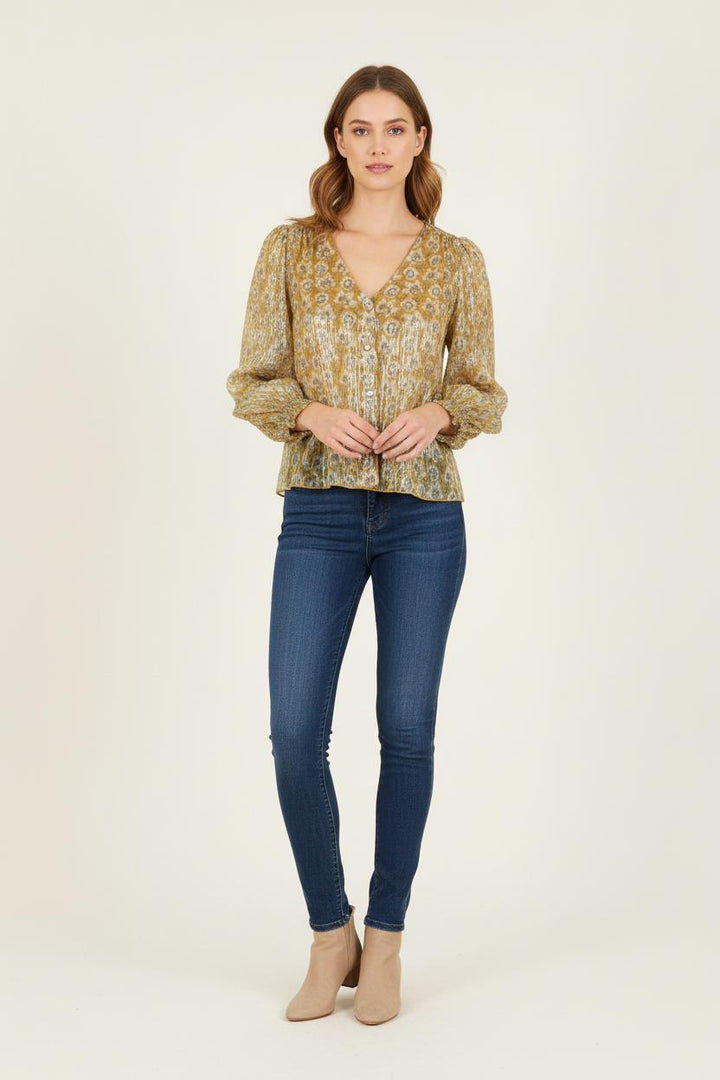 Blouse Or et Argent - Taille L/40 de la marque Louise Misha | PARAD70022 - Vendu par Paradigme - Image 1