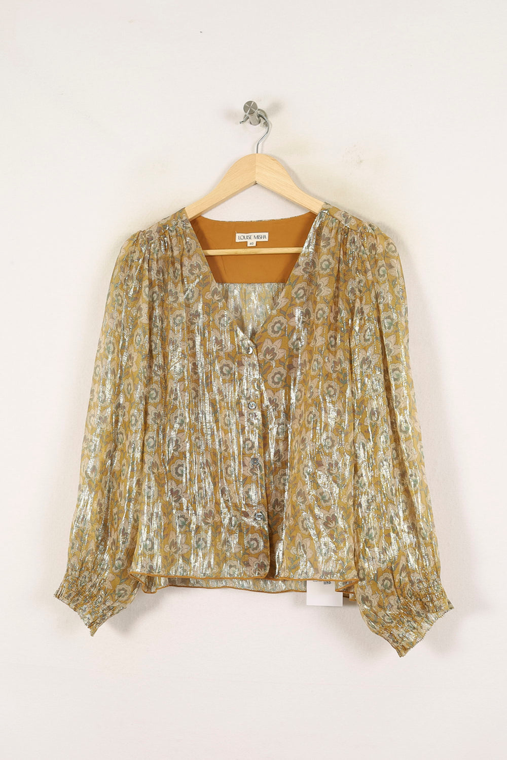 Blouse Or et Argent - Taille L/40 de la marque Louise Misha | PARAD70022 - Vendu par Paradigme - Image 2