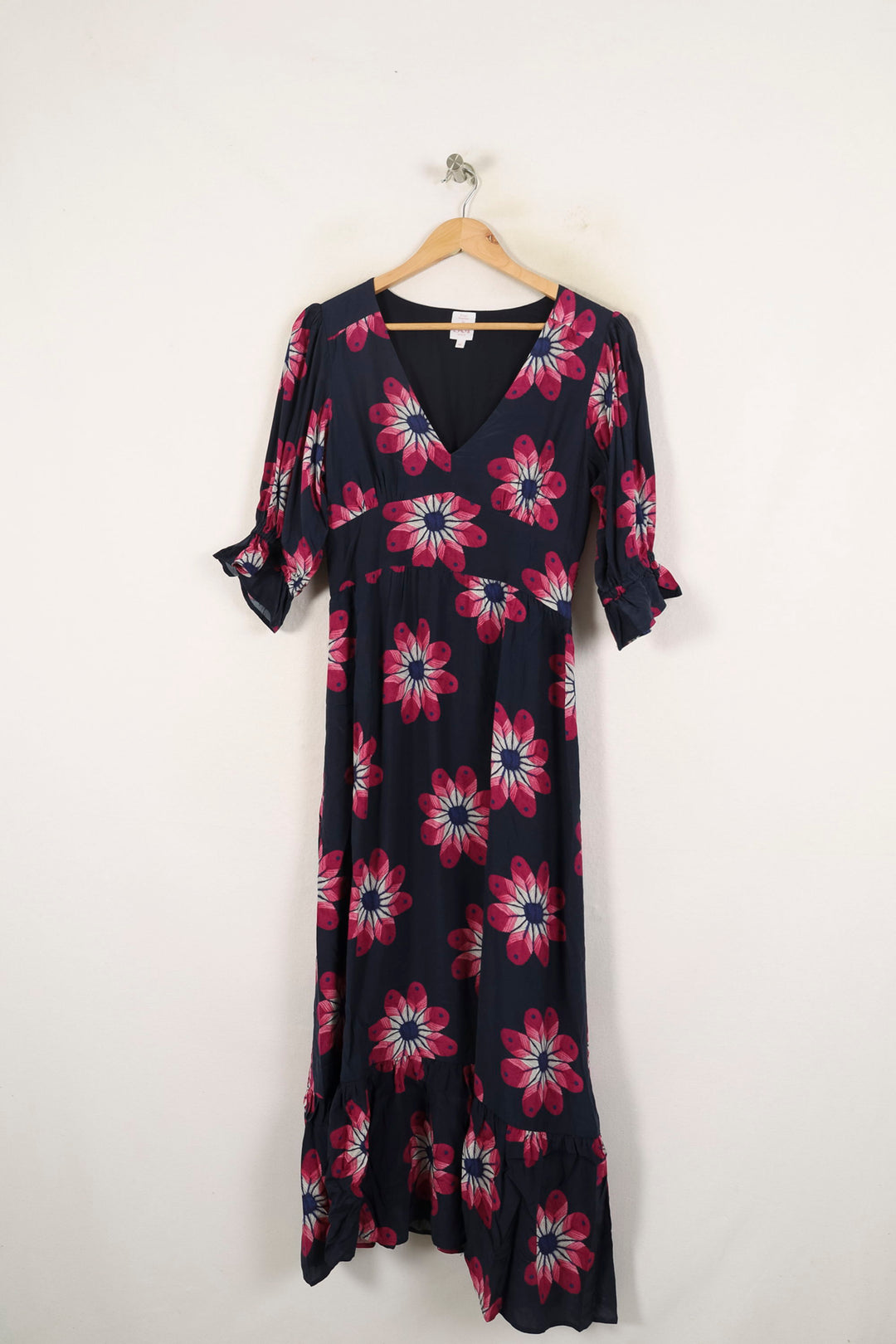 Robe Longue Bleu Marine et Rouge - Taille L/40 de la marque Soi Paris | PARAD70023 - Vendu par Paradigme - Image 2