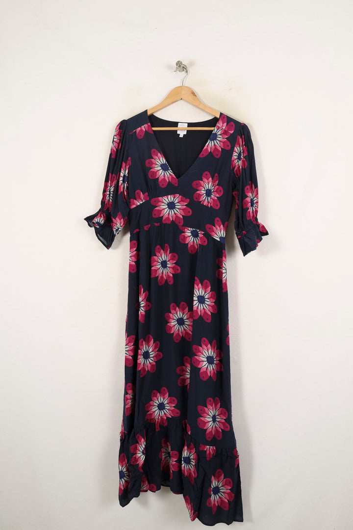Robe Longue Bleu Marine et Rouge - Taille L/40 de la marque Soi Paris | PARAD70023 - Vendu par Paradigme - Image 2