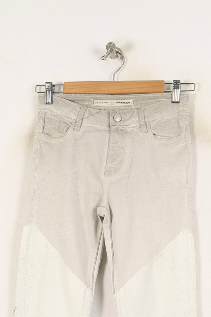 Jean Gris et Blanc - Taille XS/34 de la marque Zadig&Voltaire | PARAD70025 - Vendu par Paradigme - Image 2