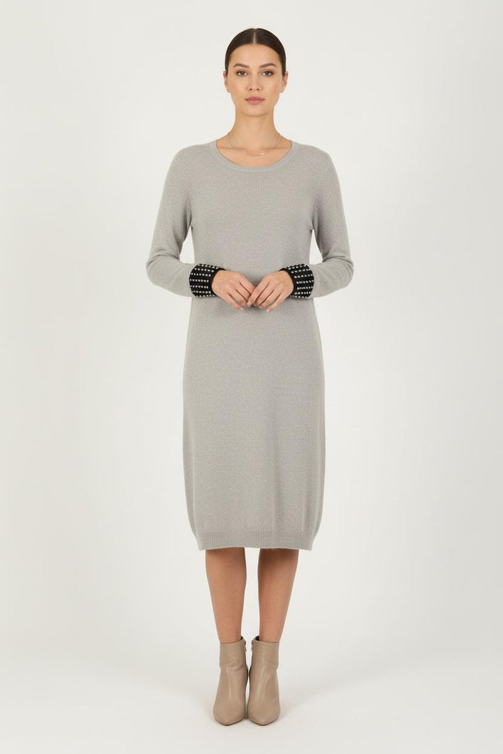 Robe Pull Grise et Noire - Taille M/38 de la marque Maje | PARAD70043 - Vendu par Paradigme - Image 1
