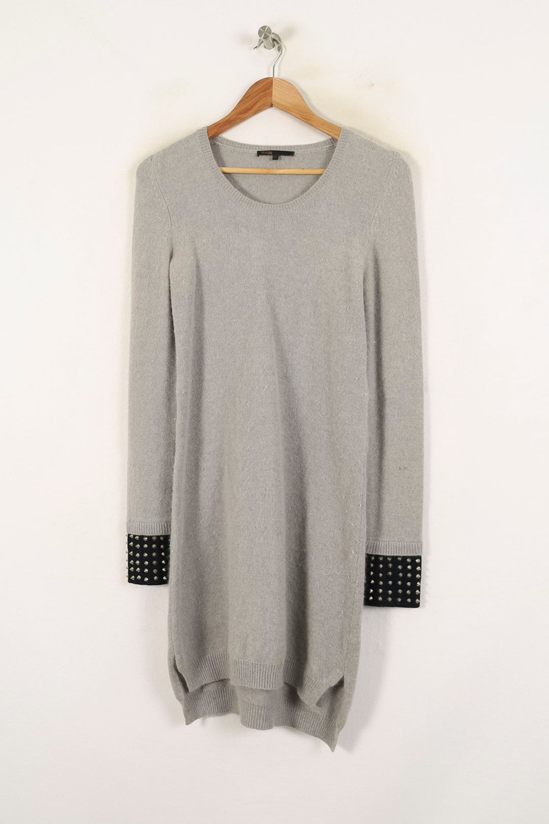 Robe Pull Grise et Noire - Taille M/38 de la marque Maje | PARAD70043 - Vendu par Paradigme - Image 2
