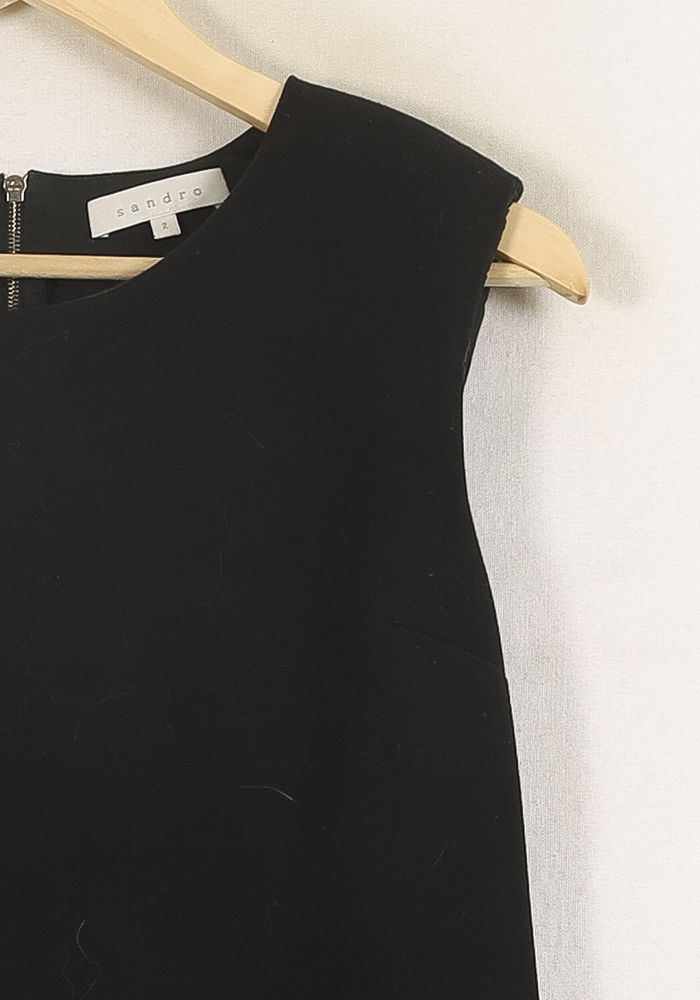 Robe Droite Noire - Taille M/38 de la marque Sandro | PARAD70044 - Vendu par Paradigme - Image 3