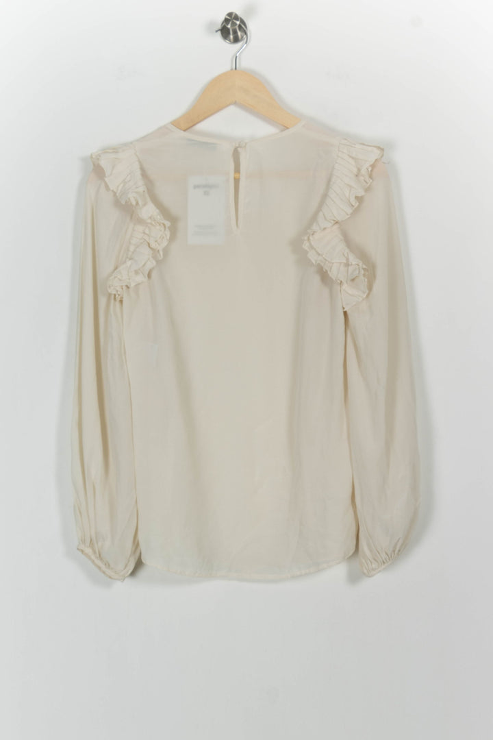 Blouse Beige - Taille S/36 de la marque Sandro | PARAD70048 - Vendu par Paradigme - Image 4