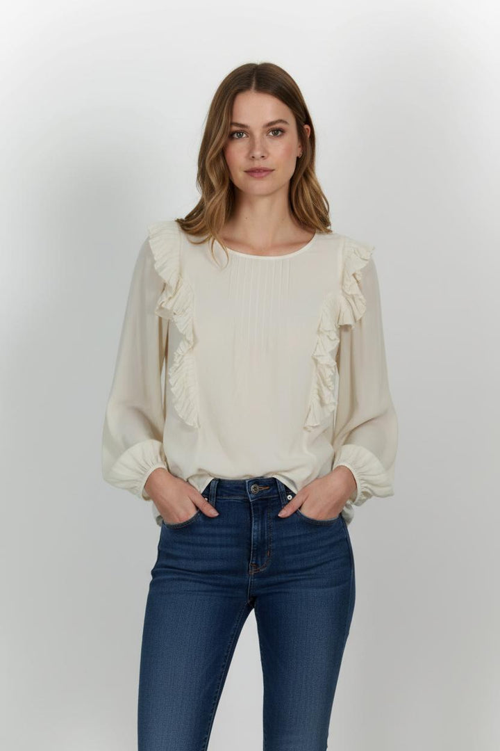 Blouse Beige - Taille S/36 de la marque Sandro | PARAD70048 - Vendu par Paradigme - Image 1