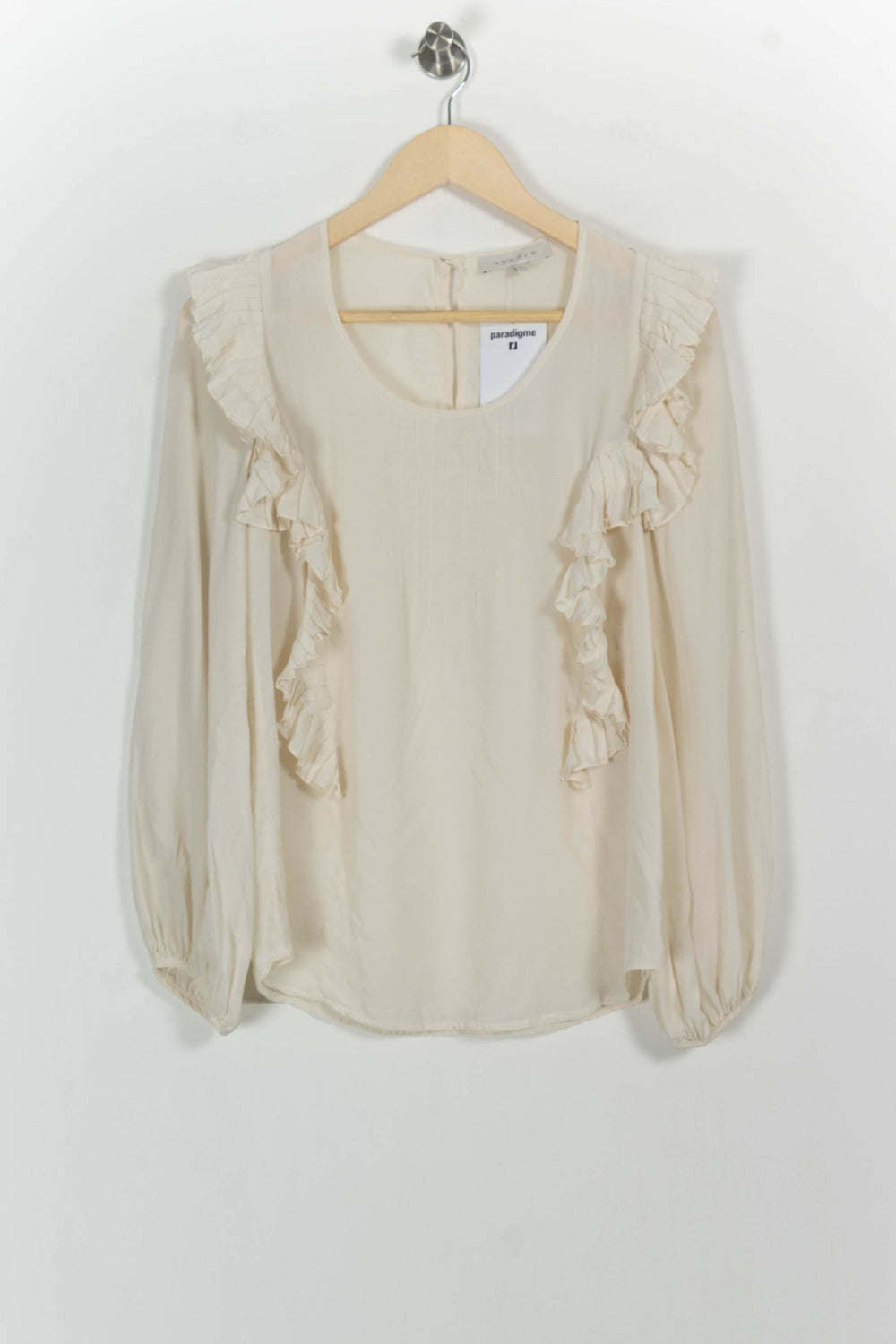 Blouse Beige - Taille S/36 de la marque Sandro | PARAD70048 - Vendu par Paradigme - Image 2