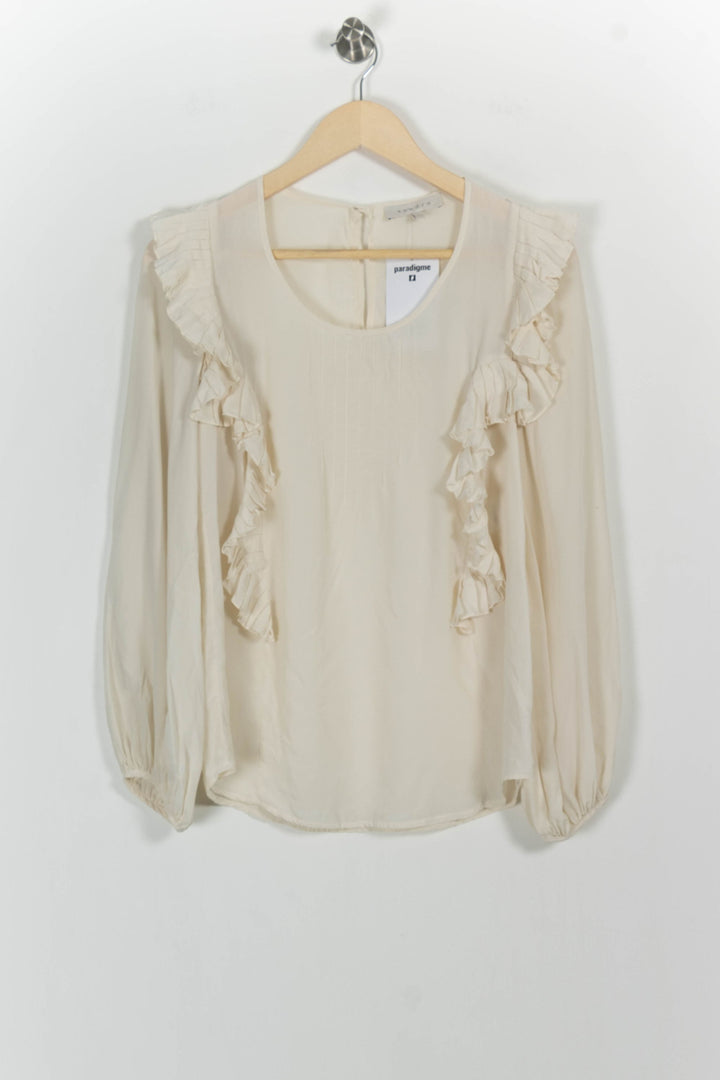 Blouse Beige - Taille S/36 de la marque Sandro | PARAD70048 - Vendu par Paradigme - Image 2