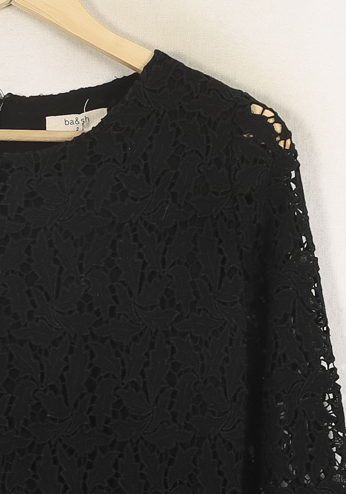 Robe Dentelle Noire - Taille M/38 de la marque ba&sh | PARAD70049 - Vendu par Paradigme - Image 3