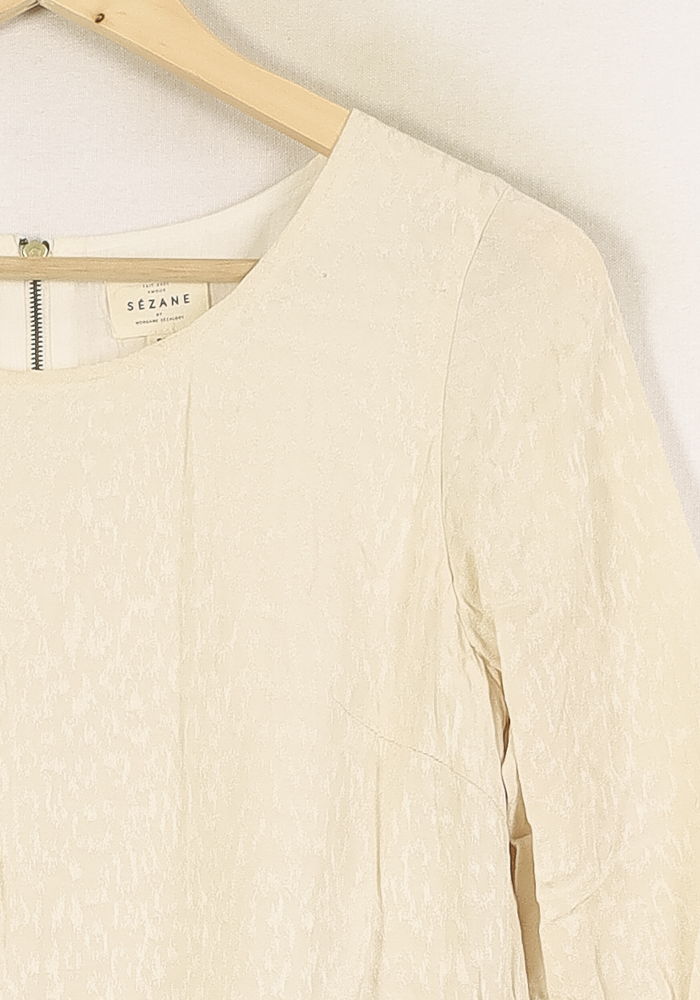 Robe Droite Blanche - Taille M/38 de la marque Sézane | PARAD70070 - Vendu par Paradigme - Image 3