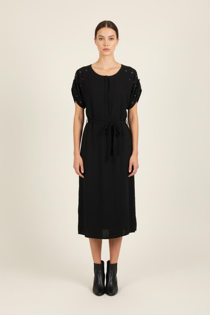 Robe Midi Noire - Taille M/38 de la marque IKKS | PARAD70077 - Vendu par Paradigme - Image 1