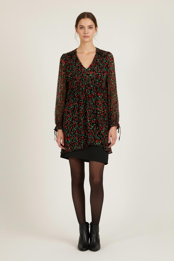 Robe Courte Noire et Rouge - Taille S/36 de la marque The Kooples | PARAD70080 - Vendu par Paradigme - Image 1