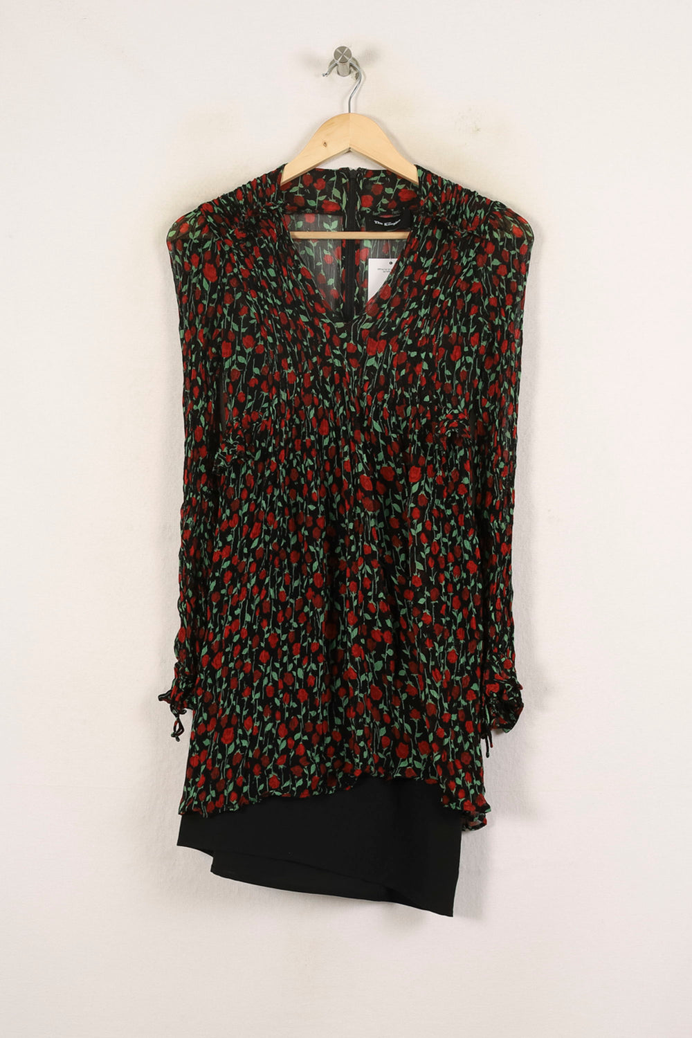 Robe Courte Noire et Rouge - Taille S/36 de la marque The Kooples | PARAD70080 - Vendu par Paradigme - Image 2