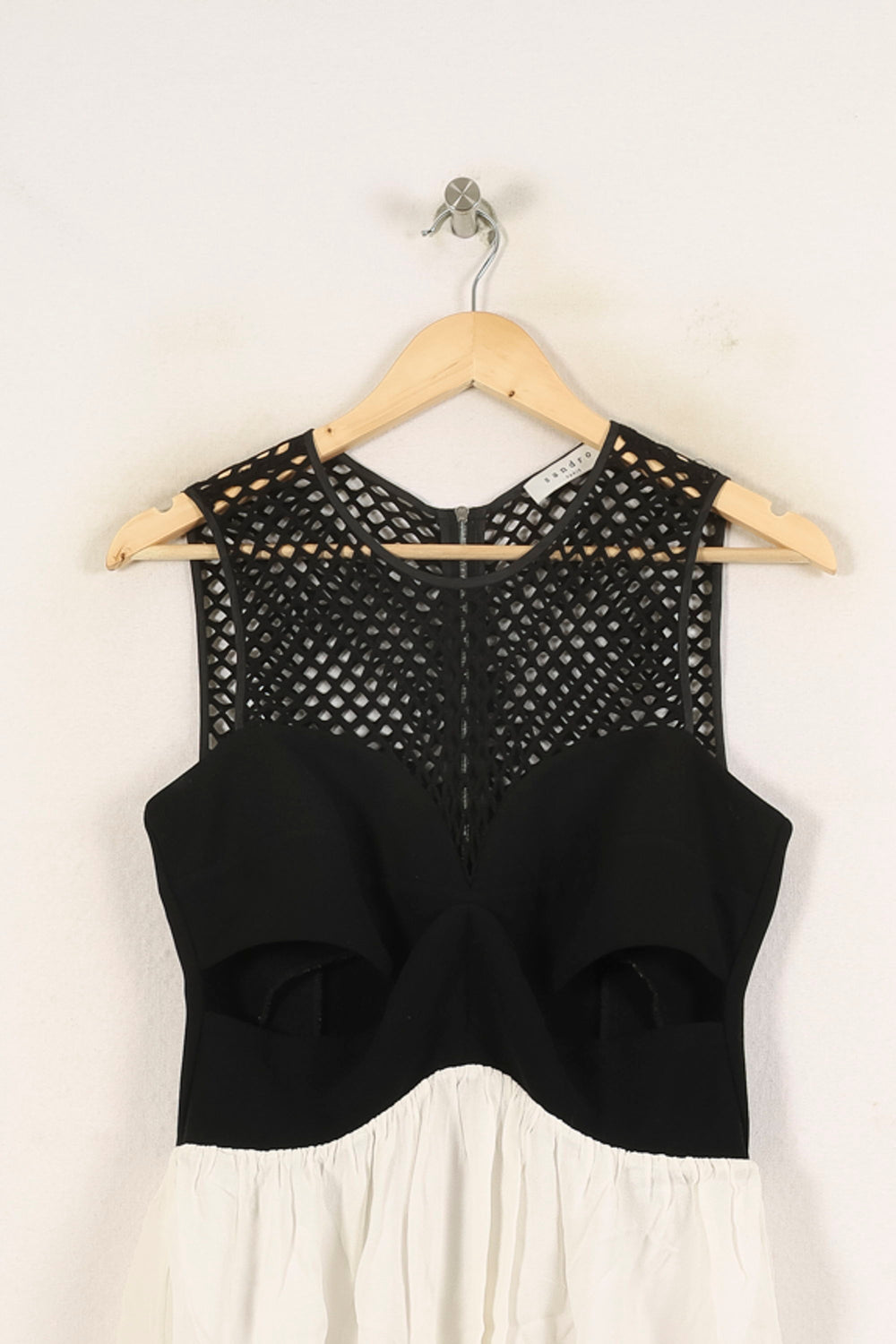 Robe Courte Noire et Blanche - Taille L/40 de la marque Sandro | PARAD70081 - Vendu par Paradigme - Image 2