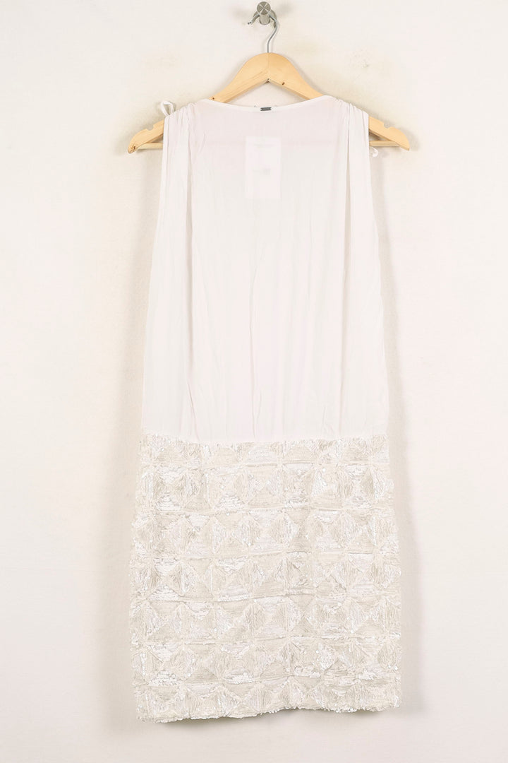 Robe Sans Manches Blanche - Taille L/40 de la marque IKKS | PARAD70082 - Vendu par Paradigme - Image 4