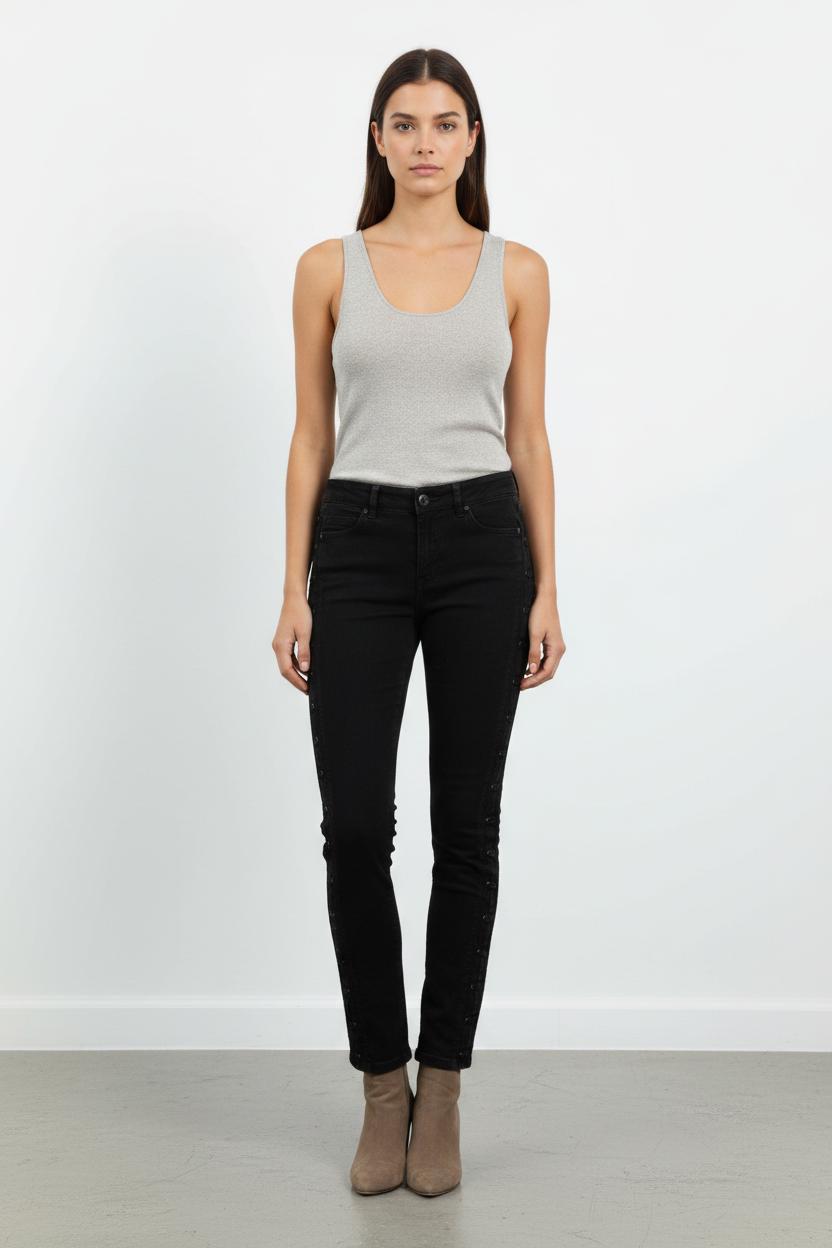 Jean Skinny Noir - Taille M/38 de la marque IKKS | PARAD70083 - Vendu par Paradigme - Image 1