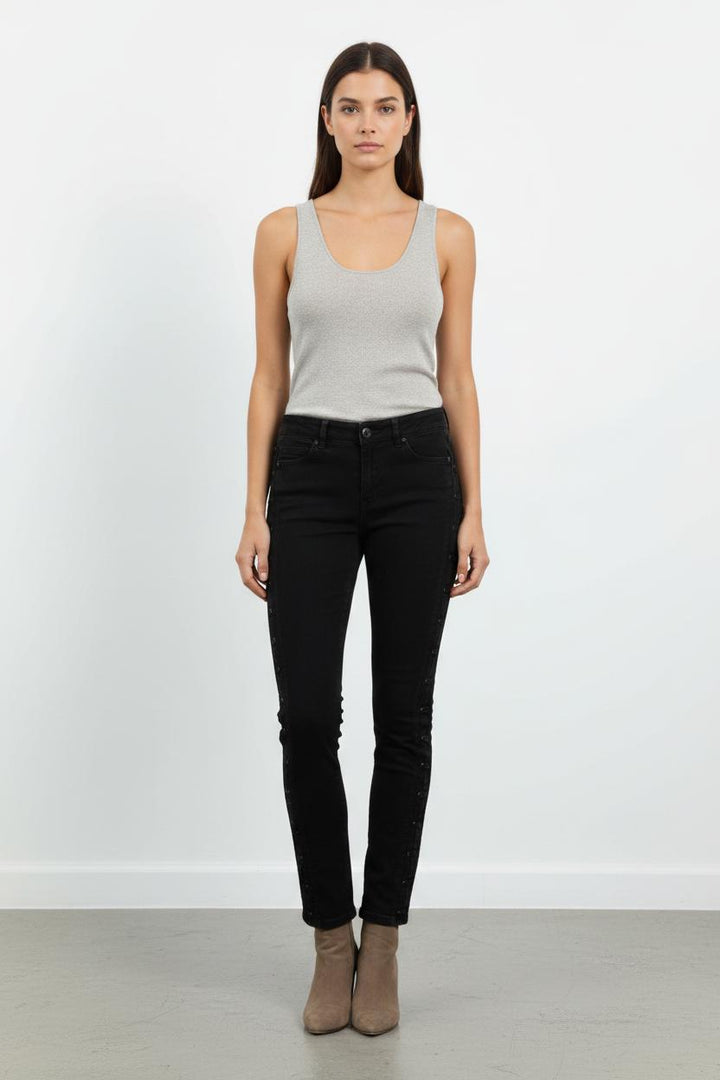 Jean Skinny Noir - Taille M/38 de la marque IKKS | PARAD70083 - Vendu par Paradigme - Image 1