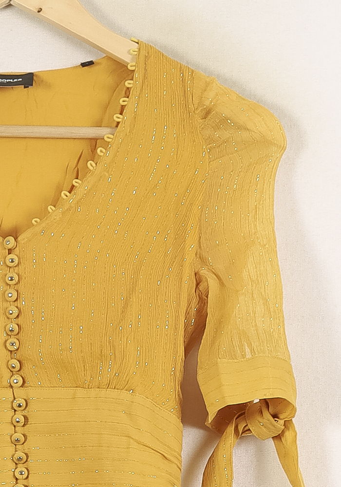 Blouse Jaune - Taille S/36 de la marque The Kooples | PARAD70086 - Vendu par Paradigme - Image 3