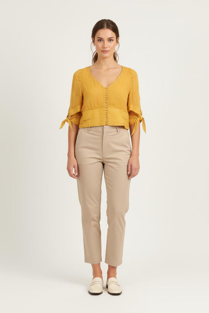 Blouse Jaune - Taille S/36 de la marque The Kooples | PARAD70086 - Vendu par Paradigme - Image 1