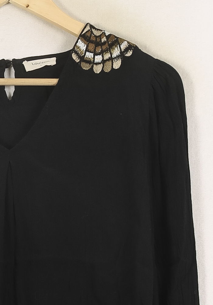 Blouse Noire - Taille S/36 de la marque Louizon | PARAD70096 - Vendu par Paradigme - Image 3