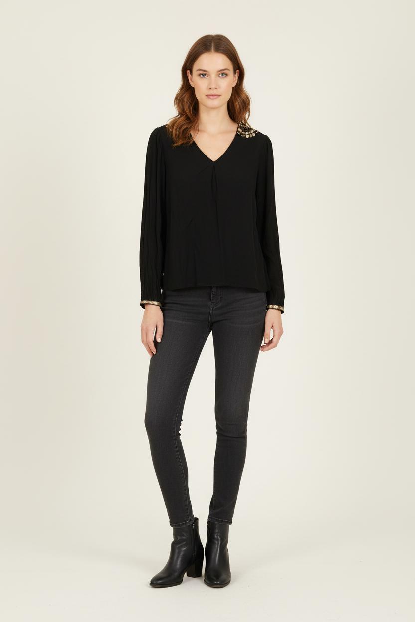 Blouse Noire - Taille S/36 de la marque Louizon | PARAD70096 - Vendu par Paradigme - Image 1