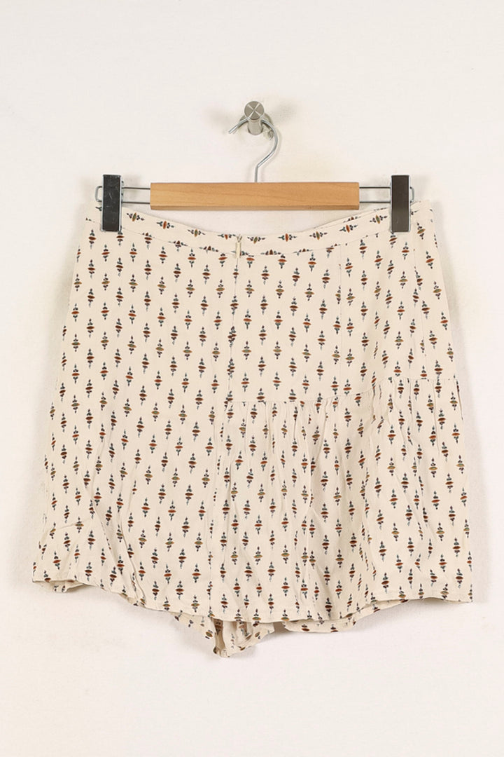 Jupe Courte Beige Imprimée - Taille M/38 de la marque ba&sh | PARAD70103 - Vendu par Paradigme - Image 4