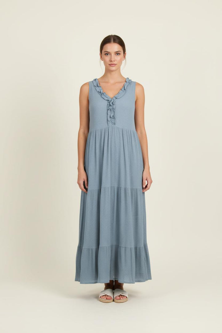 Robe Longue Bleue - Taille S/36 de la marque Sézane | PARAD70104 - Vendu par Paradigme - Image 1