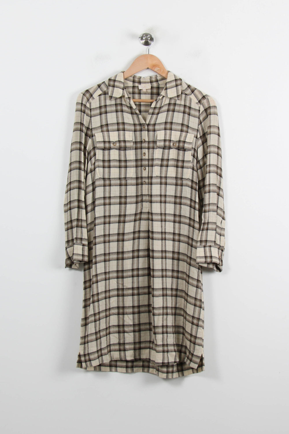 Robe Chemise Beige et Marron - Taille S/36 de la marque Pablo | PARAD70105 - Vendu par Paradigme - Image 2