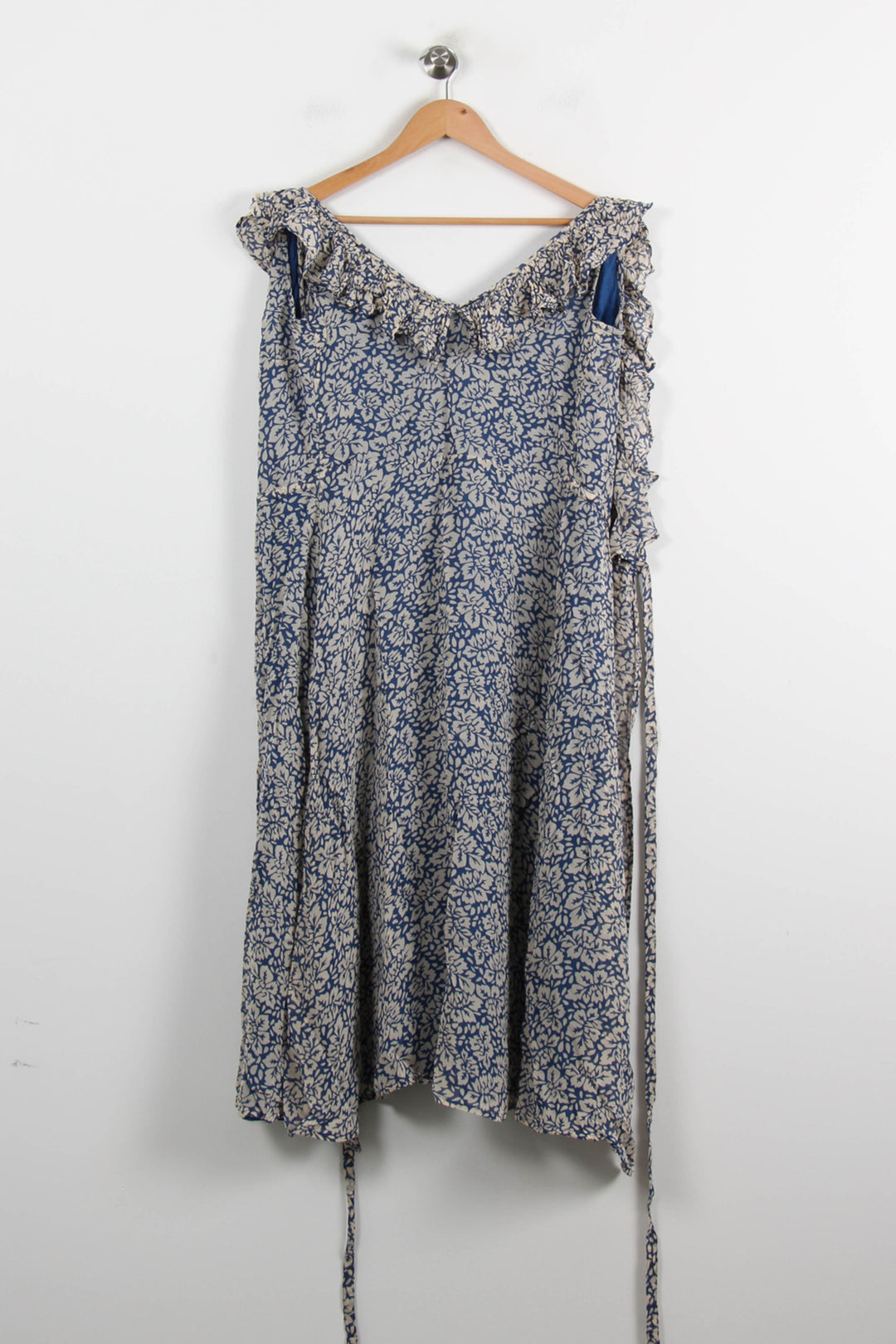 Robe Fleurie Bleue et Beige - Taille XS/34 de la marque Petite Mendigote | PARAD70119 - Vendu par Paradigme - Image 4