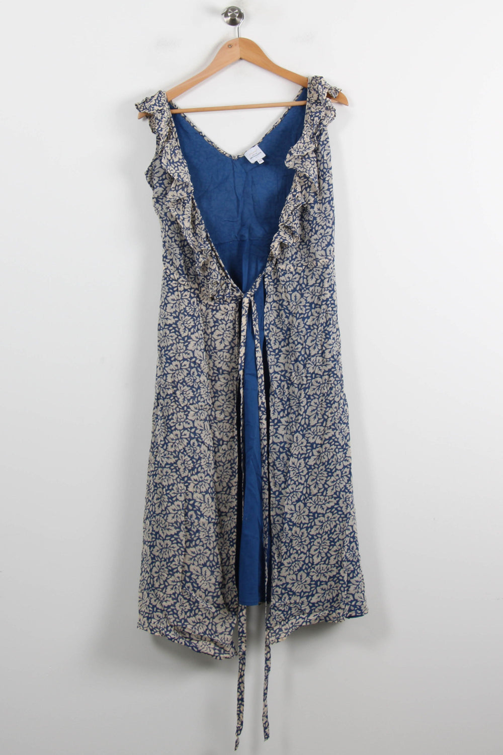 Robe Fleurie Bleue et Beige - Taille XS/34 de la marque Petite Mendigote | PARAD70119 - Vendu par Paradigme - Image 2