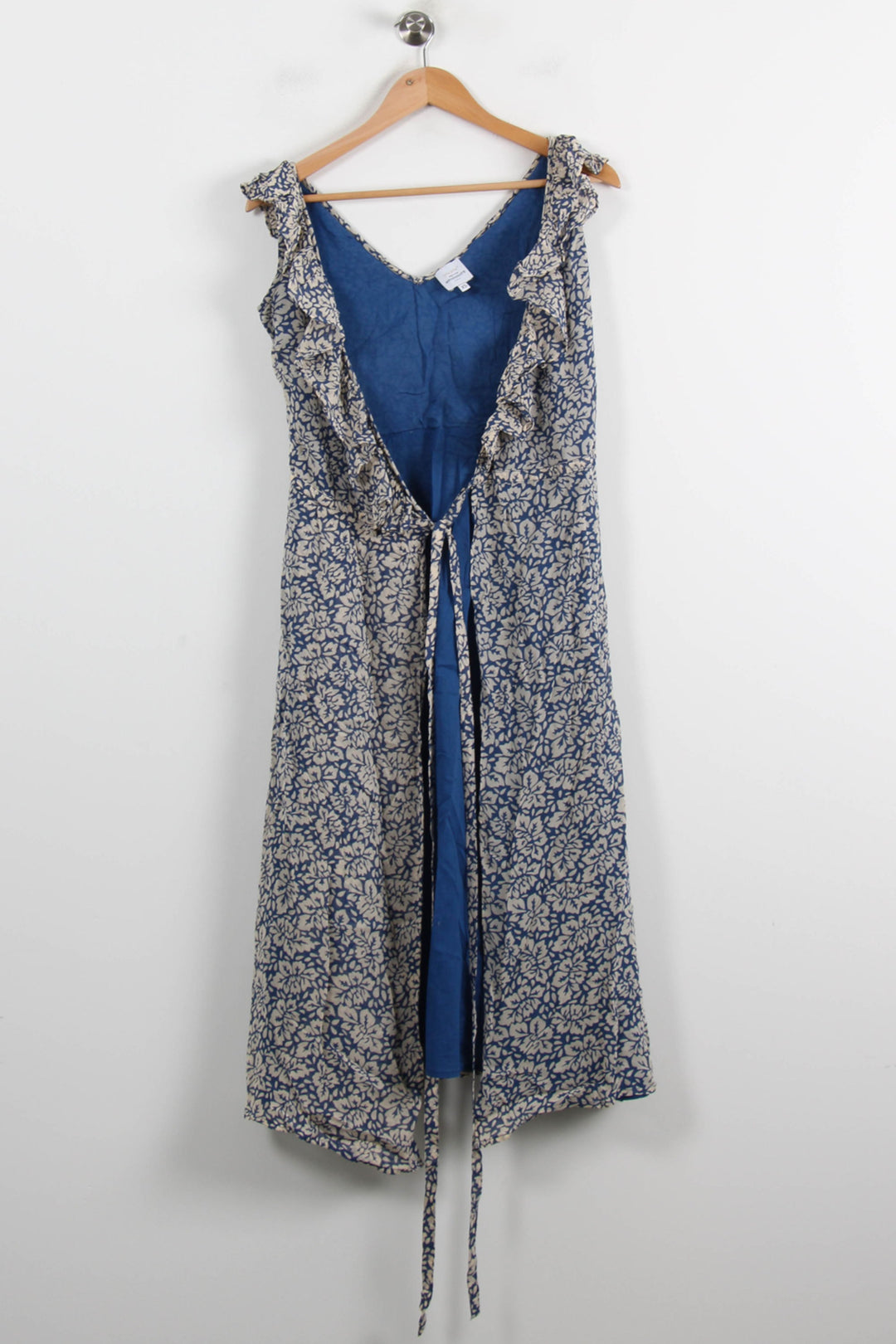 Robe Fleurie Bleue et Beige - Taille XS/34 de la marque Petite Mendigote | PARAD70119 - Vendu par Paradigme - Image 2