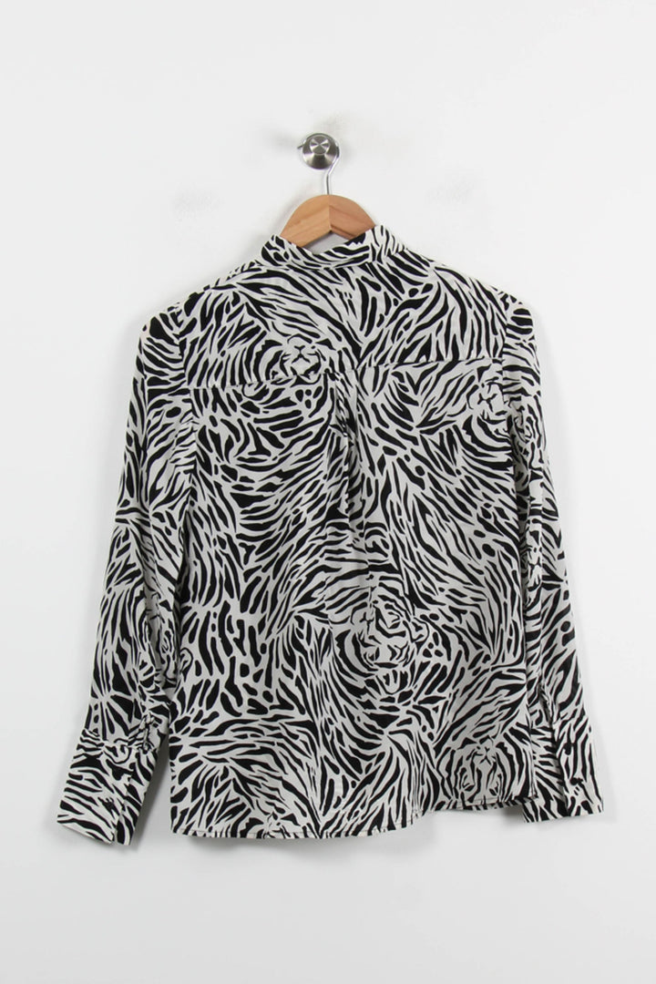 Chemise Noire et Blanche - Taille S/36 de la marque Caroll | PARAD70120 - Vendu par Paradigme - Image 4