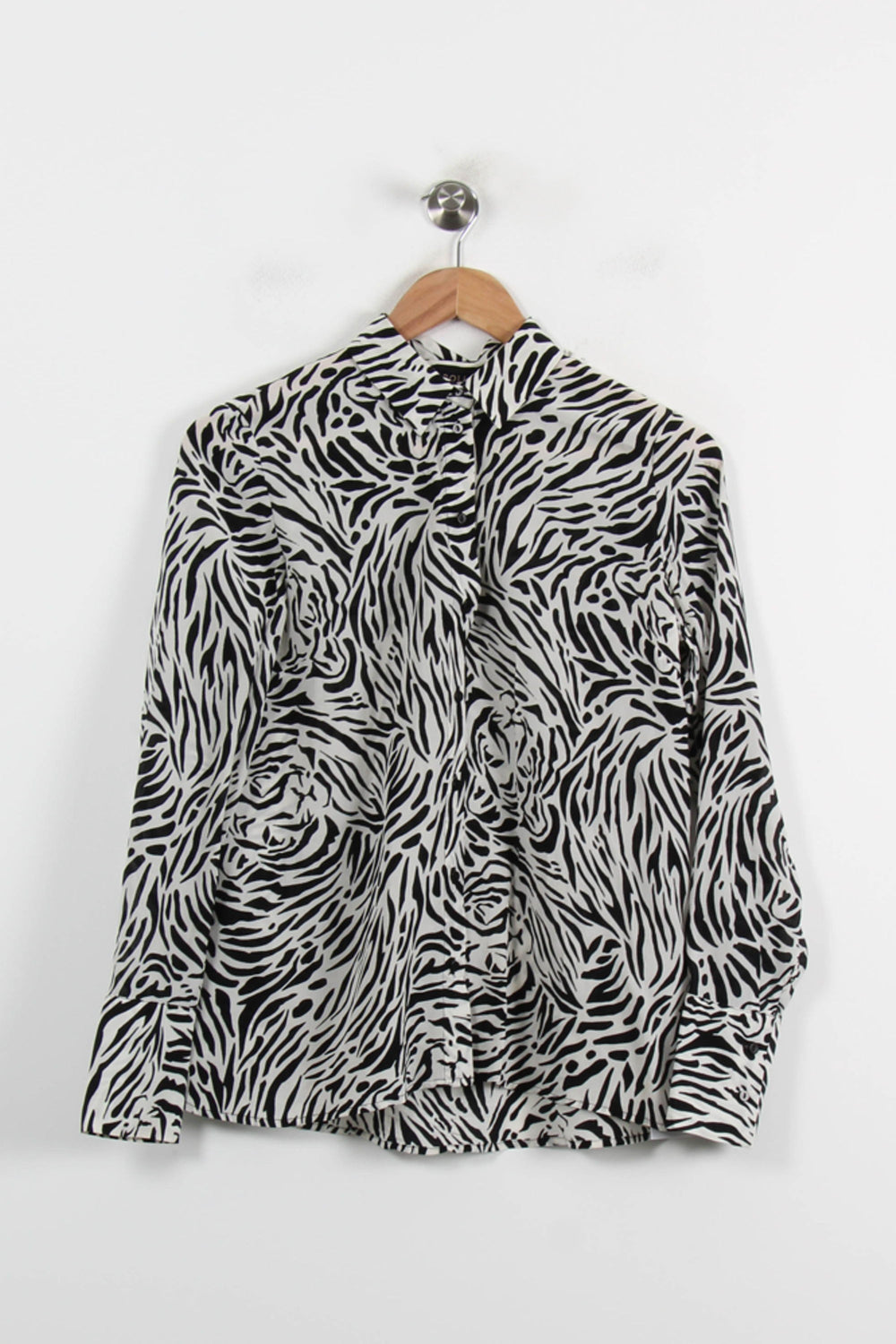 Chemise Noire et Blanche - Taille S/36 de la marque Caroll | PARAD70120 - Vendu par Paradigme - Image 2