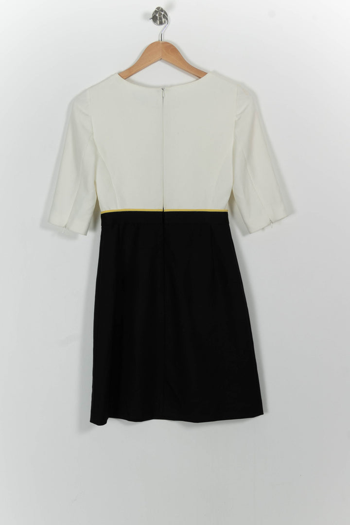 Robe Courte Blanche et Noire - Taille S/36 de la marque Caroll | PARAD70122 - Vendu par Paradigme - Image 4