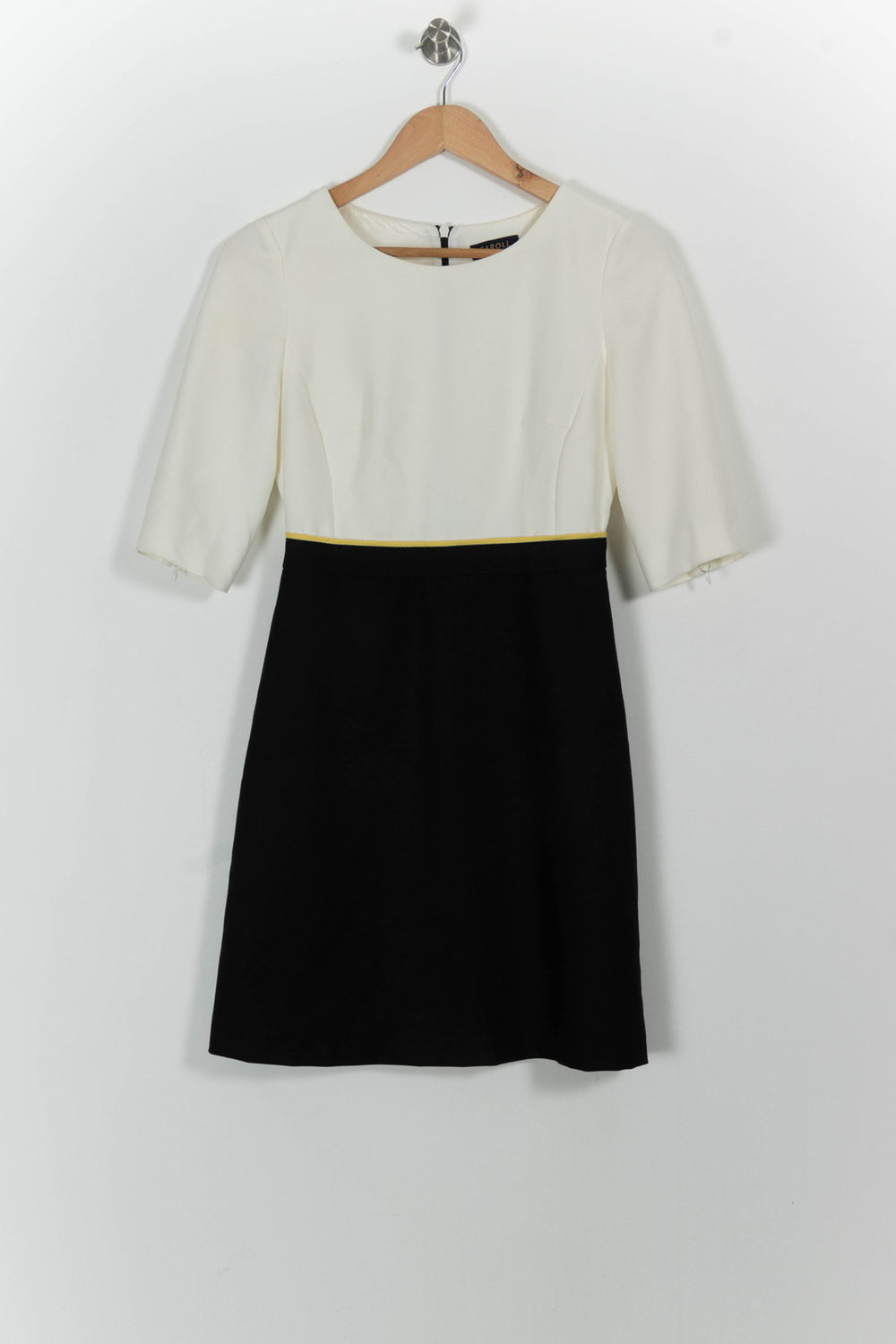 Robe Courte Blanche et Noire - Taille S/36 de la marque Caroll | PARAD70122 - Vendu par Paradigme - Image 2