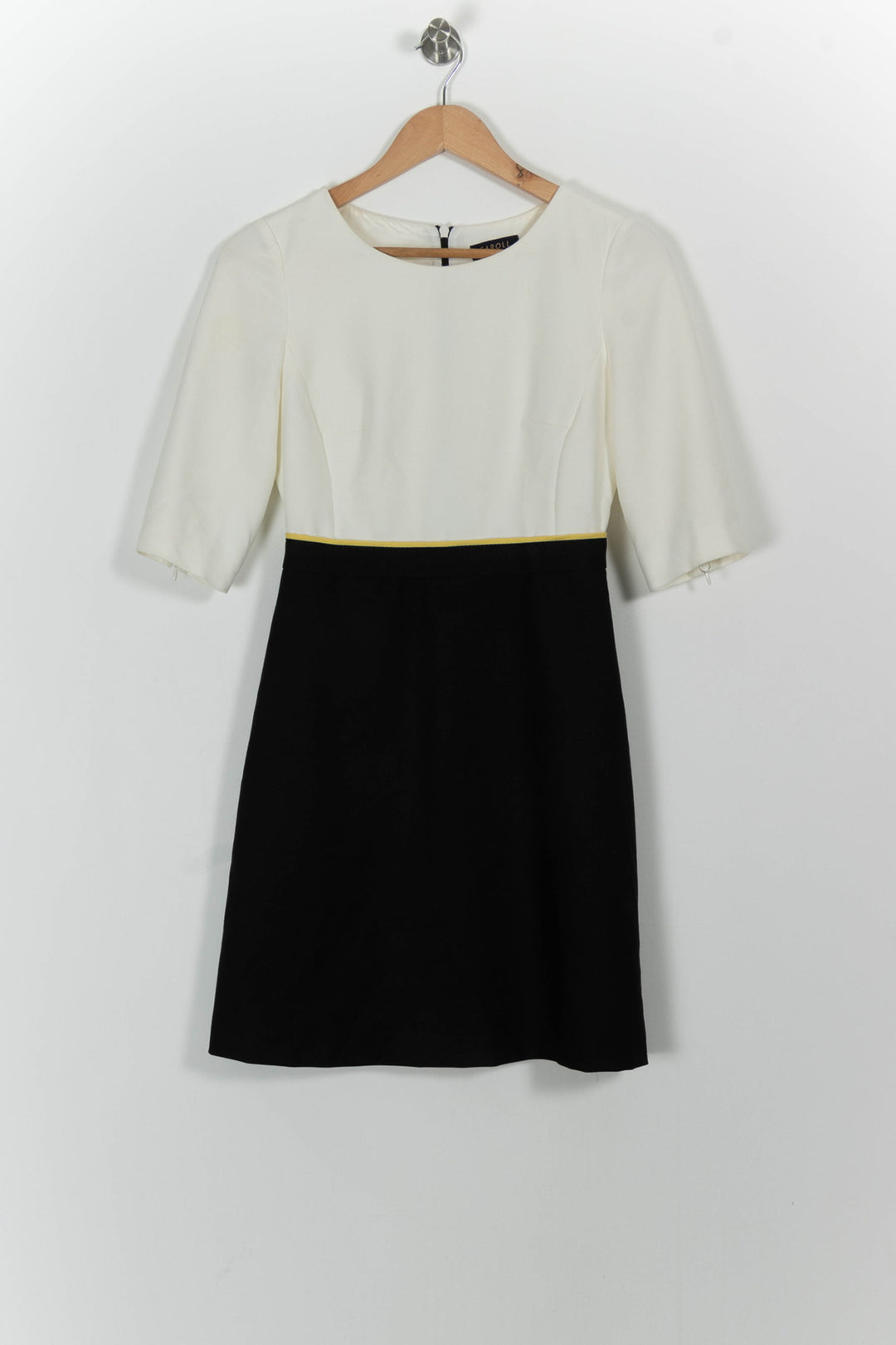Robe Courte Blanche et Noire - Taille S/36 de la marque Caroll | PARAD70122 - Vendu par Paradigme - Image 2