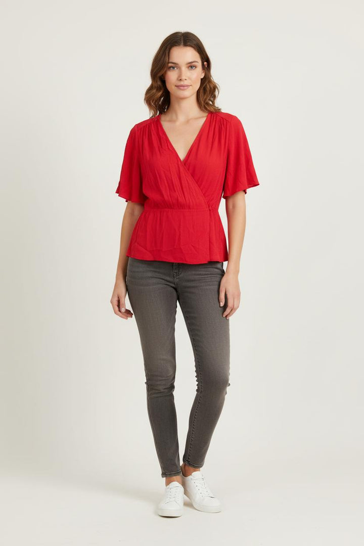 Blouse Rouge - Taille S/36 de la marque ZAPA | PARAD70123 - Vendu par Paradigme - Image 1