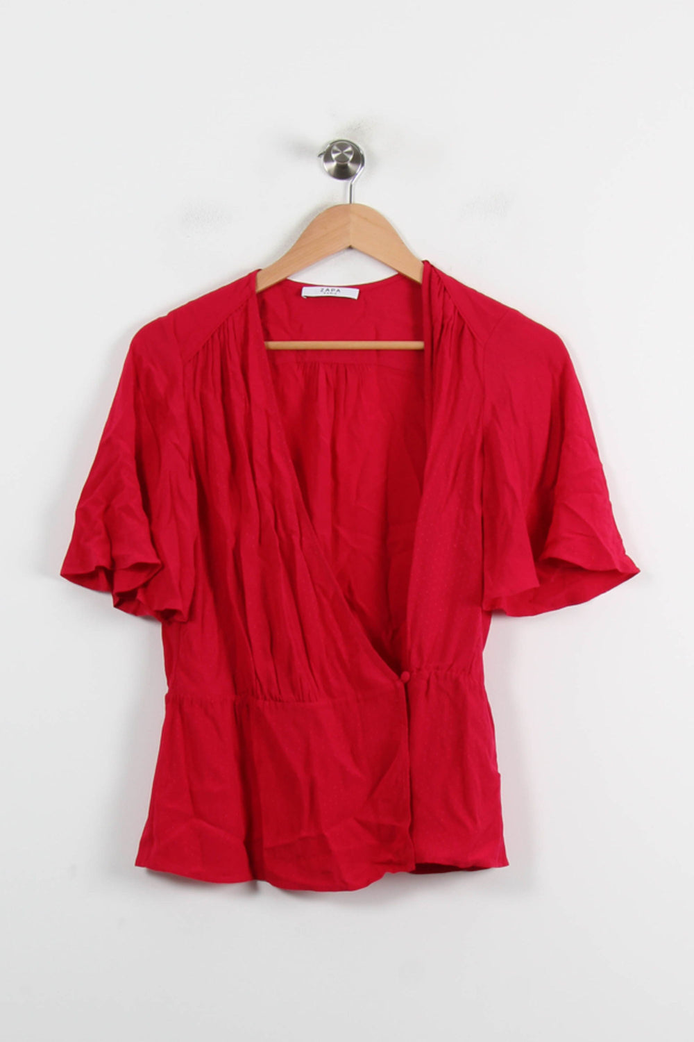 Blouse Rouge - Taille S/36 de la marque ZAPA | PARAD70123 - Vendu par Paradigme - Image 2