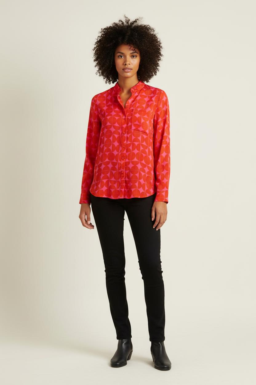 Chemise Orange et Rose - Taille S/36 de la marque Caroll | PARAD70124 - Vendu par Paradigme - Image 1