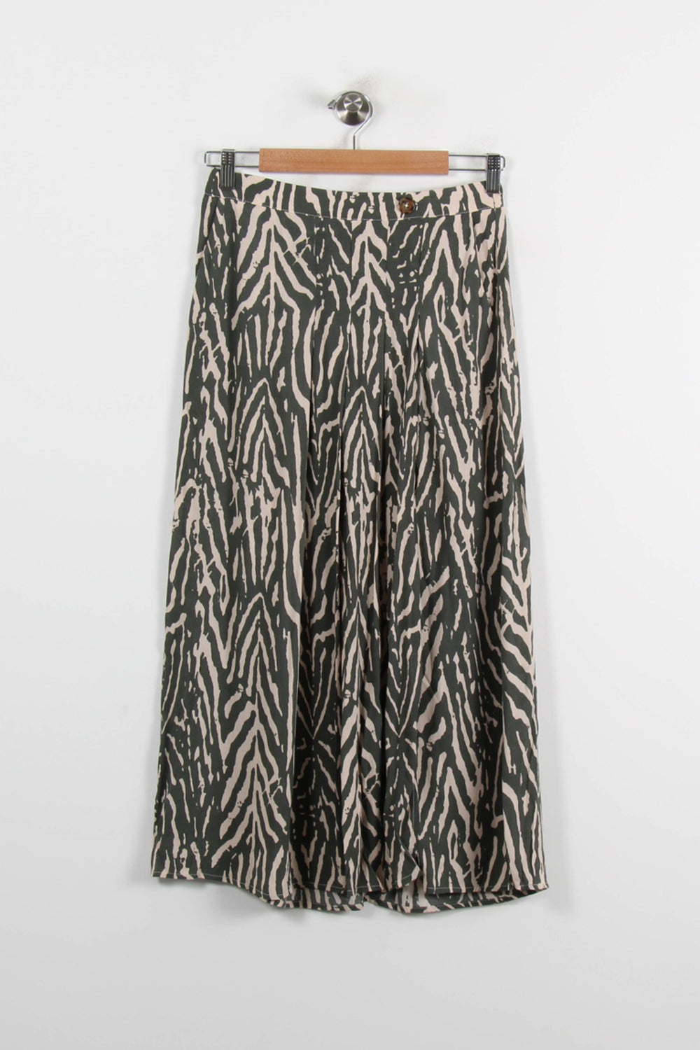 Jupe Longue Verte et Beige - Taille S/36 de la marque Caroll | PARAD70125 - Vendu par Paradigme - Image 2
