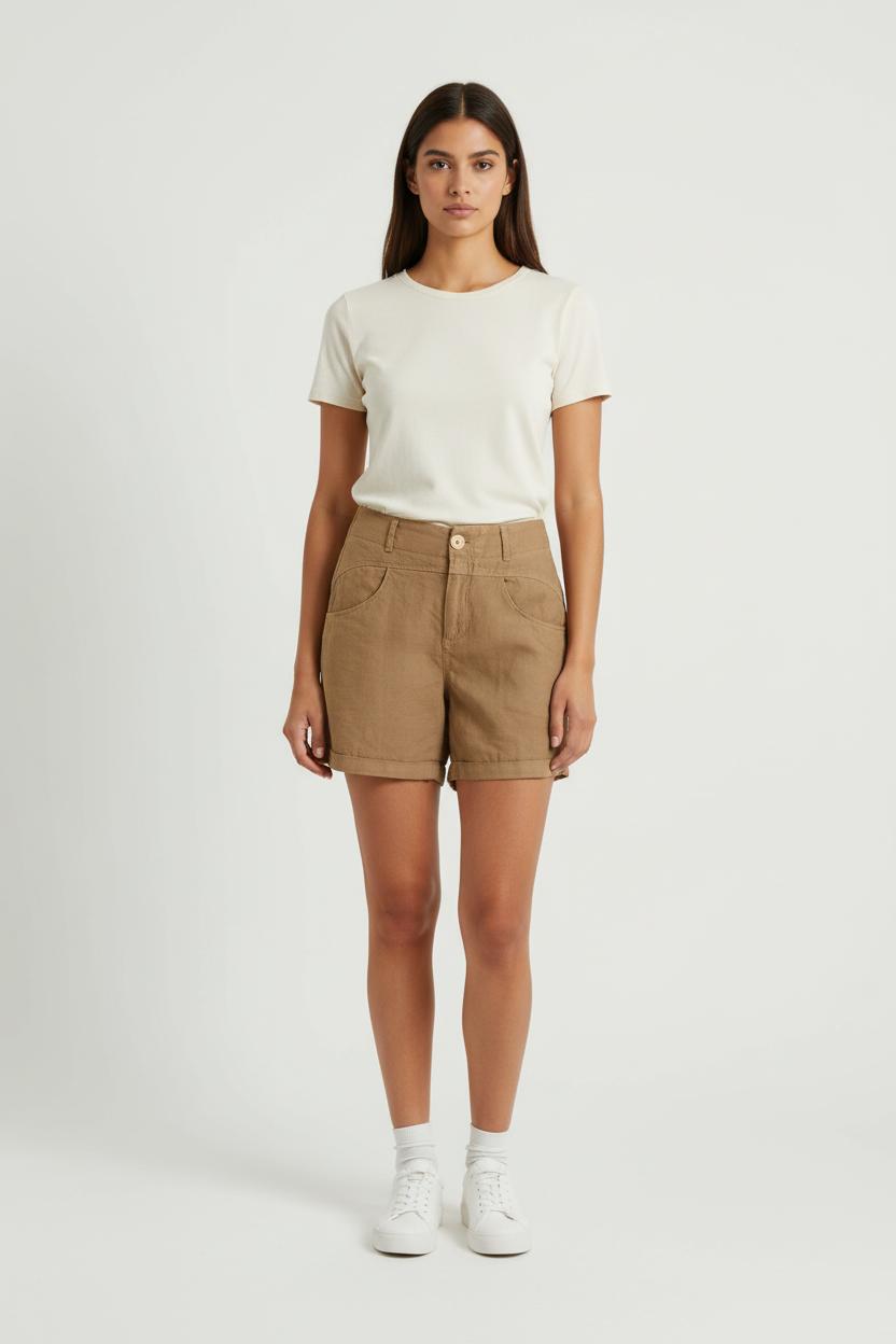 Short Marron - Taille XS/34 de la marque One Step | PARAD70127 - Vendu par Paradigme - Image 1