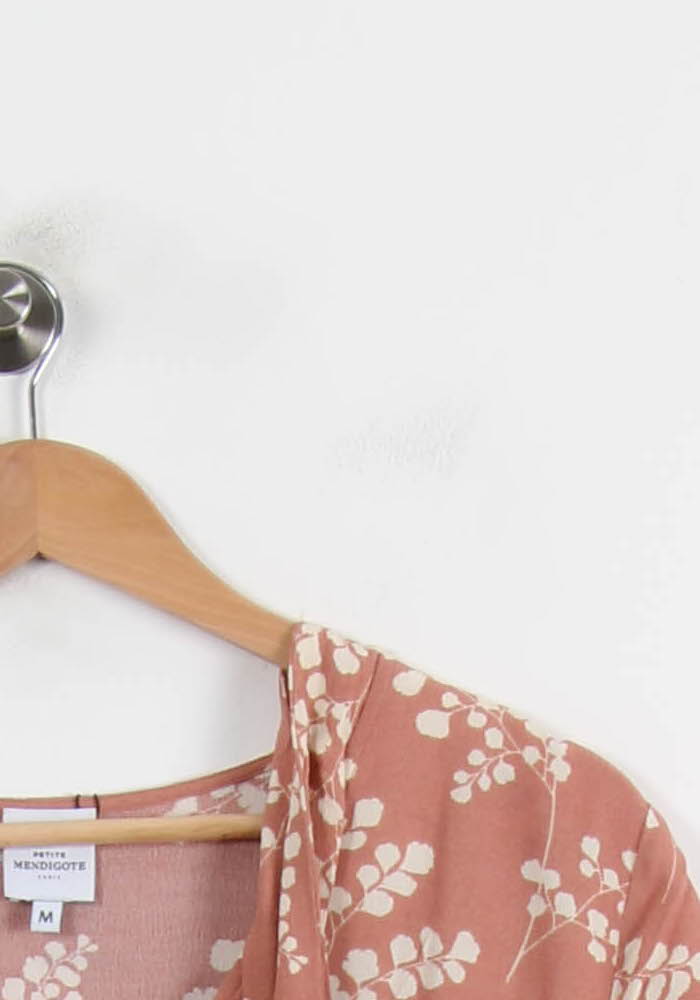 Robe Fleurie Rose et Blanche - Taille M/38 de la marque Petite Mendigote | PARAD70139 - Vendu par Paradigme - Image 3