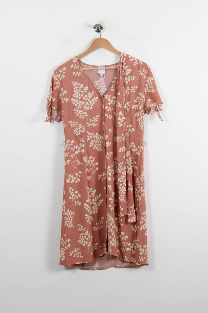 Robe Fleurie Rose et Blanche - Taille M/38 de la marque Petite Mendigote | PARAD70139 - Vendu par Paradigme - Image 2