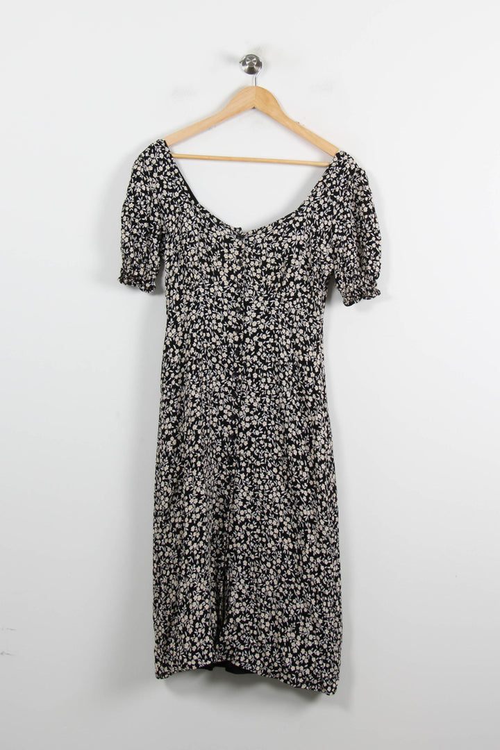 Robe Fleurie Noire et Blanche - Taille S/36 de la marque Petite Mendigote | PARAD70140 - Vendu par Paradigme - Image 4